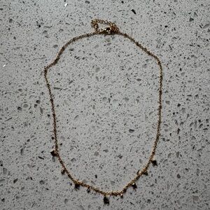 Mejuri Gold Necklace with Green Highlights